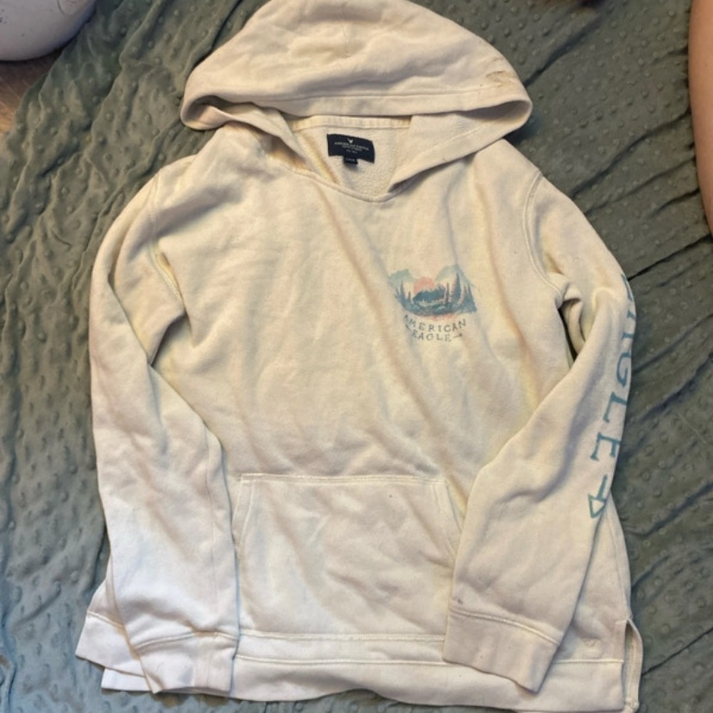American Eagle Outfitters Cream Hoodie